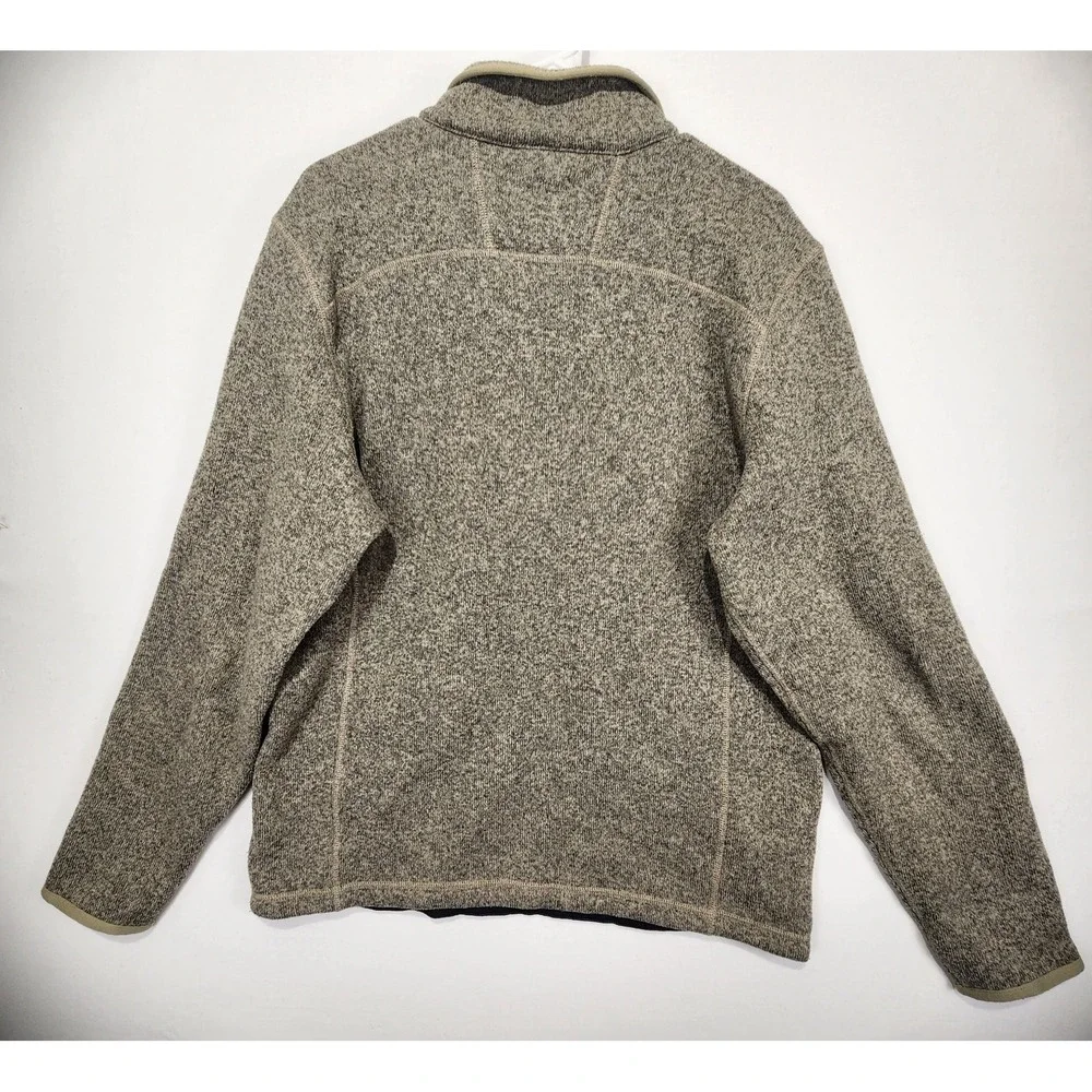 The North Face Men's 1/4 Zip Fleece Pullover Cozy Sweater Beige Size L‎